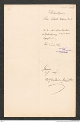 k.k. naturhistorisches Hofmuseum, Intendanzakten 1885-1896 (Hauer), Aktenzahl Z.383/1889, Seite 4